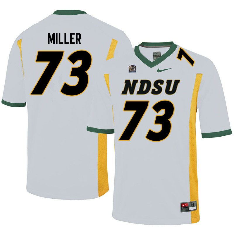 Men #73 Mason Miller North Dakota State Bison College Football Jerseys Sale-White - Click Image to Close